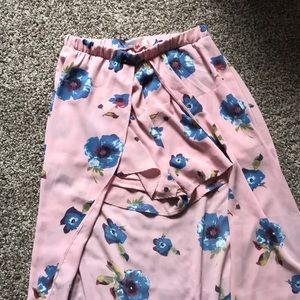 shorts with long maxi skirt attached